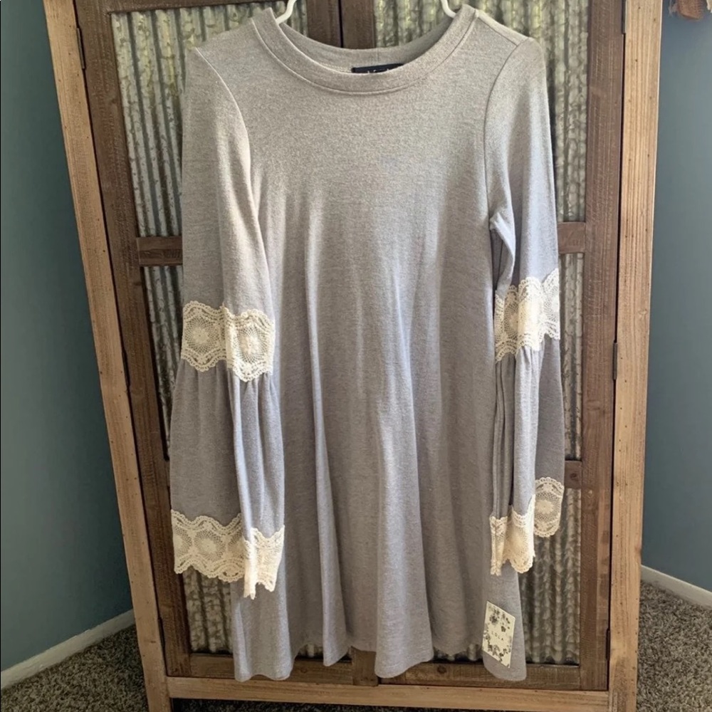 NWT Lace Bell Sleeve Dress